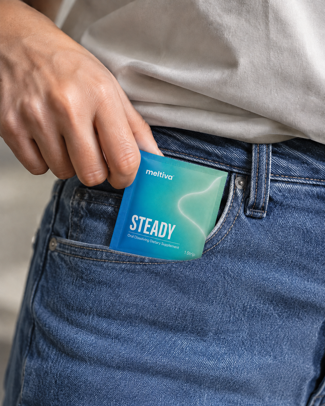 Individually wrapped Meltiva strip pouches