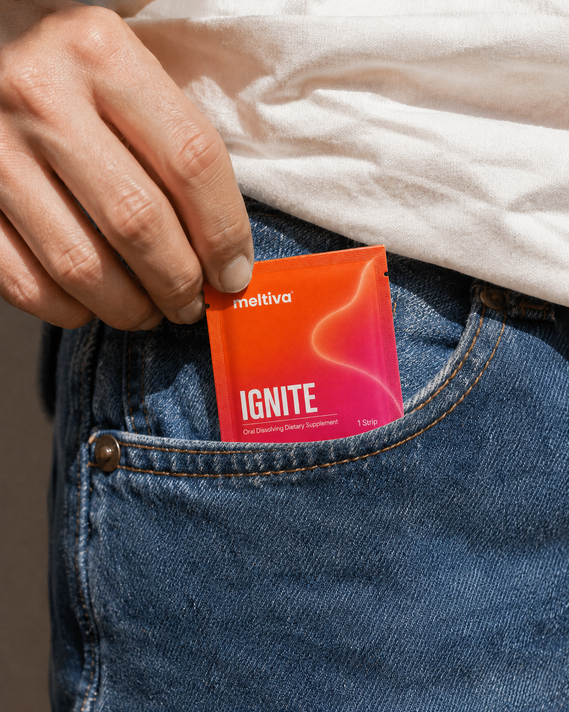Individually wrapped Meltiva strip pouches