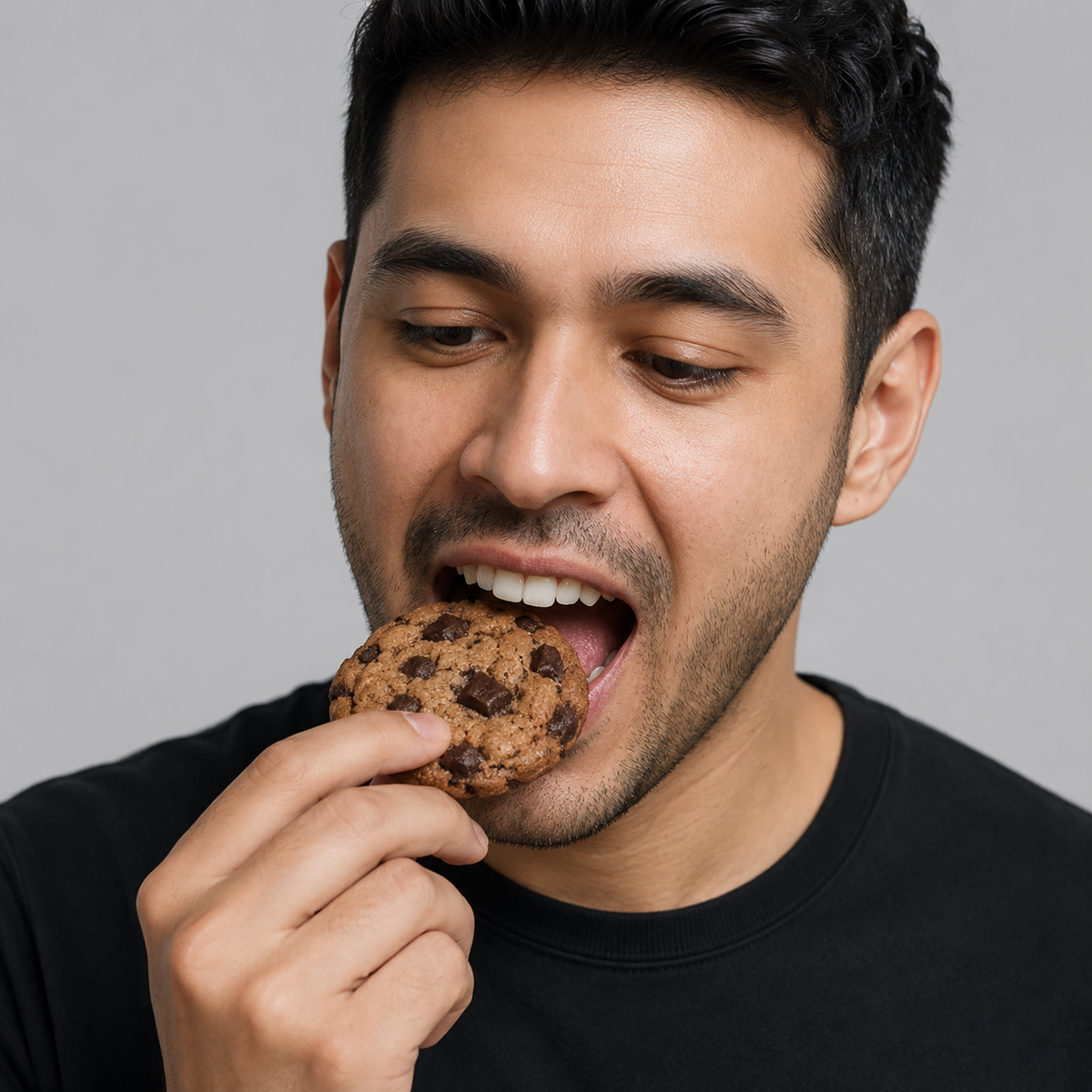 A bite of something sweet.